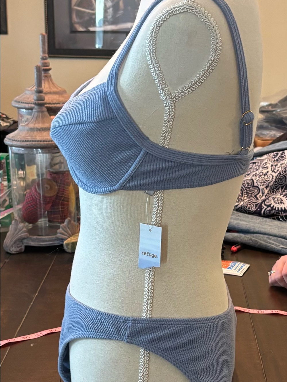 refuge Lavender Ribbed Underwire Bikini Set - Picture 3 of 11